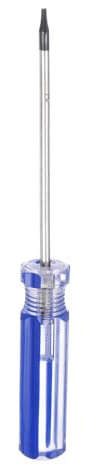 sourcing map Magnetic Torx Screwdriver 3x75mm Rod T6 Carbon Steel Star 6 Point Head Screw Driver with Non-Slip Handle for Appliances Repair Improvement, Blue