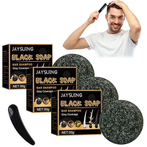 Anti Grey Bar 3 PCS,Natürliche Anti Gray Bar Männer,Anti Graue Haare Förderung Der Melaninproduktion,Grey Hair Reverse Wiederherstellung Der Natürlichen Haarfarbe,Verbessertes Haarwachstum