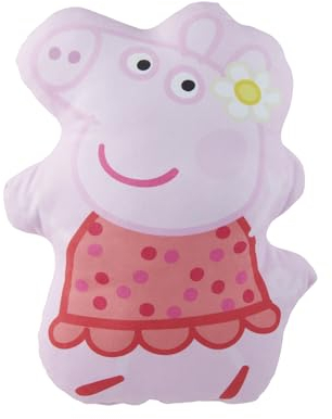 United Labels Peppa Wutz Kissen, Peppa Pig Kopfkissen, 37x26 cm, Rosa, Sofakissen, Plüsch Dekokissen, Zierkissen