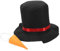 LIFKOME Schneemann-Topper-Mütze und Nase - Wiederverwendbarer Cosplay-Hut für Weihnachtsbasteln und Weihnachtsbekleidung - Stoff Schwarz