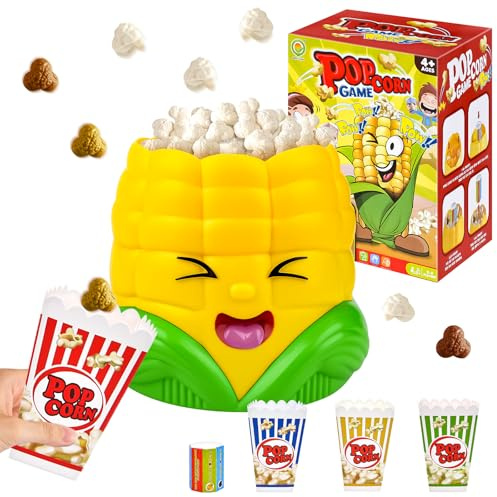 Pop Up Popcorn Board Games, Toys for 3-8 Year Old Boy Girls Gifts, Christmas Night Family Party Games Who Get’s Most Popcorn Board Game Gifts for Kids Age 8-12+ Adults, 2-4 Players Christmas Games