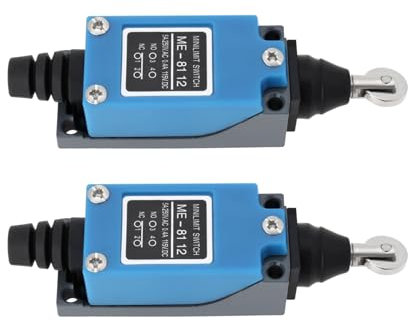 eMagTech Lot de 2 mini interrupteurs de fin de course ME-8112 250 V 5 A à rouleau pour machines-outils, machines de levage et équipements électriques