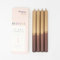 MADAM ERLE - 4er-Set dip dye Kerzen | IBEN | handgemachte Weihnachtsedition | wunderschön auf dem Adventskranz | gold und silber Töne