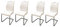 HTI living Esszimmerstuhl 4er Set Cremeweiß Nelly Schwingstuhl Wartezimmerstuhl