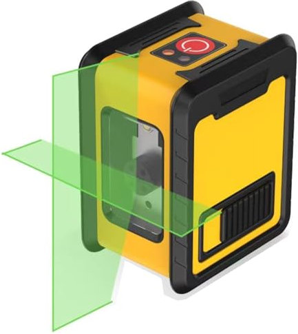 Livella laser Cross Line Laser Spirit Level (verticale/orizzontale) autolivellante Laser verde Campo di lavoro: 15 m, IP54 per cantieri edili/decorazione interna