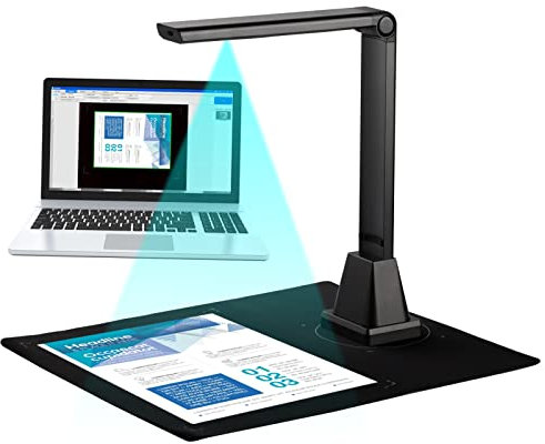 YIWEOG G500TS-R Scanner con fotocamera per documenti ad alta velocità Dimensioni di acquisizione da 5 Megapixel Supporto per scanner portatile A4 Funzione OCR multilingue File Scansione di codici a