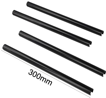 4 coperture per tubi del radiatore, decorazioni per tubi, scaldabagno a gas, tubo di scarico, decorazione da parete in plastica (nero, 300 mm)