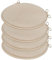 emmevi Set 4 Cuscini Sedia Rotondi Cotone Lavabili Morbidi Coprisedia Tondo Tinta Unita Pastello Beige