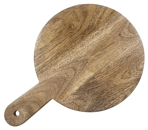 Olympia Round Handled Mango Wood Display Stand, 350x250x80mm | Sturdy metal legs raise food presentations, adding height and modern style to buffet or tabletop displays.