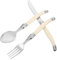Mipcase 1 Juego Juego De Cubiertos Cuchara Utensils Bife Horquilla Tenedor Cucharón Vajilla Utensilios De Metal Utensilio Para Servir Cuchillería Blanco Acero Inoxidable