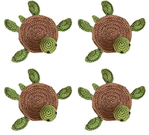 Bortivier Turtle Coaster Animal Turtle Mug Rug Turtle Coaster Knitting Housewarming Gift, Home Decor, Gift for Daughter, Mom