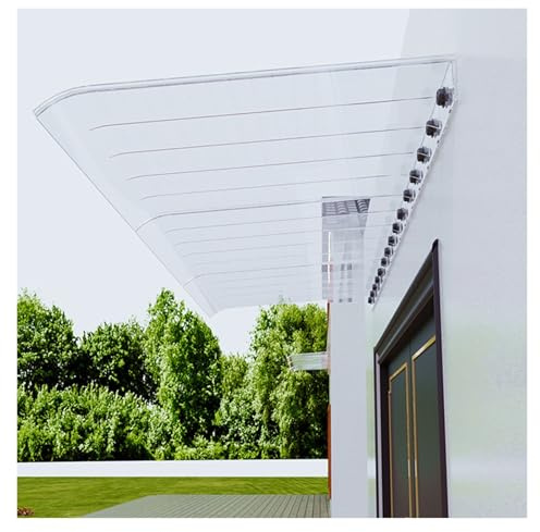 SHAARI Vordach Tür Glas UV-Schutz Geeignet für Innenhöfe, Außenüberwachung, Fenster(Clear,60x150cm)