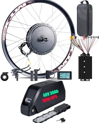 48V 29 2000W Ebike Conversion Kit with 48V 30Ah Battery | Rear Wheel Motor Kit with LCD Display & PAS Programmable Brushless Cycling Hub for Mountain Bike