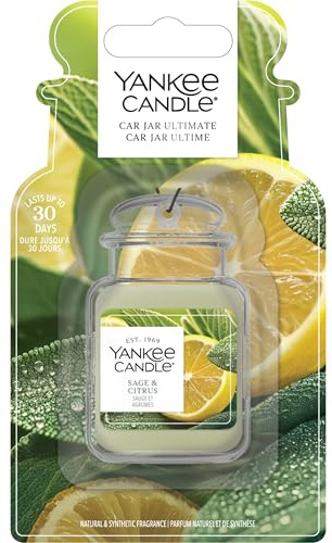 Yankee Candle | Car Jar | Sage & Citrus | Für Autos und kleine Räume zu Hause | Bis zu 30 Tage