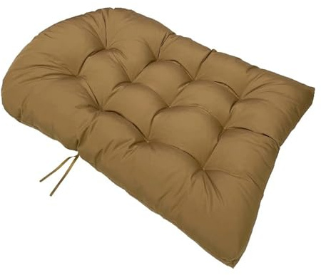 Genérico Cojín de Repuesto para Silla Colgante Tipo Huevo (Exterior), Almohadilla Gruesa, Impermeable y Estampada en Forma de U para Columpios de Patio y jardín