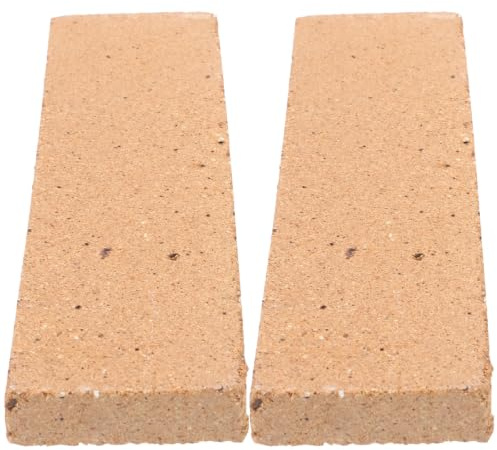 OUNONA 2 Mattoni refrattari isolanti - 23 x 6,3 x 2 cm - Materiale refrattario per Forno - Blocco Isolante per, fornace, Barbecue e Applicazioni ad Alta Temperatura