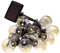Lichterkette Solar 10 LED warm weiß Birnen Beleuchtung 3,7 Meter schwarzes Kabel Blinkfunktion Gartenbeleuchtung Solarlichterkette Außenlichterkette