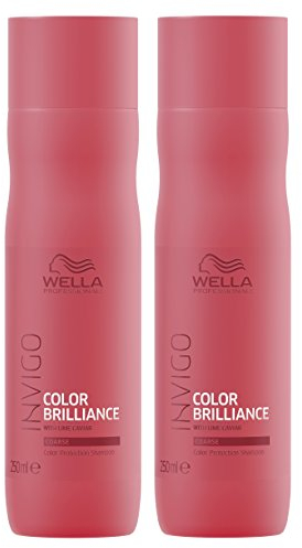 Wella INVIGO Color Brilliance Protection Shampoo Coarse, 2er Pack(2 x 250 ml) Blumig