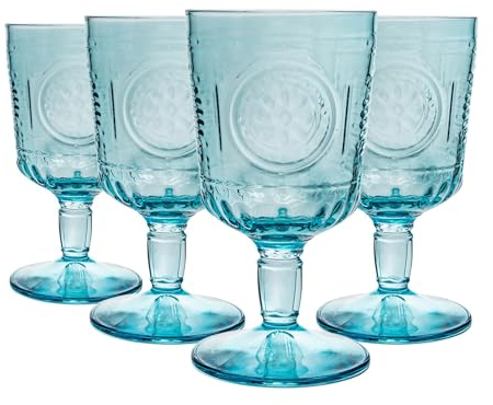 Bormioli Rocco 335945GRS021522 Verres à Pied Romantic cl 32 Azzuro