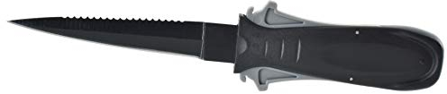 SEAC Sharp Coltello di Sicurezza per Pesca Subacquea, Coating Protettivo Unisex Adulto Nero 9 cm