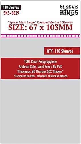 Premium Card Sleeves - Space Alert Large (67mm x 103mm) 110 Sleeves per Pack
