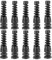 sourcing map PG7 Cable Gland 3mm-6.5mm Wire Hole Waterproof Nylon Joint Adjustable Locknut with Strain Relief Black 10pcs