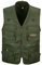 Daoba Herren Safari-Weste mit vielen praktischen Taschen, funktionale Arbeitsweste, Outdoor-Weste (Armeegrün, S)