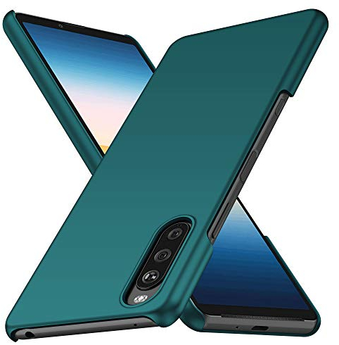 BRAND SET Schutzhülle für Sony Xperia 10 III Hülle PC Ultra Dünnes Telefongehäuse, Ultradünne Antikollisions Und Kratzschutz Hartschale für Sony Xperia 10 III-Grün