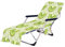 FANSU Frucht Schonbezug für Gartenliege Frottee Liegenauflage Garten Sonnenliege Handtuch mit 2 Taschen Stuhl Strandtuch für Schwimmbäder, Strände, Gartenhotels (Grün,75x210cm)