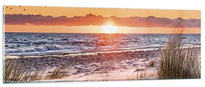 Bilder auf Glas 90x30cm Wandbild Glasdruck Landschaften Maritim - 4727