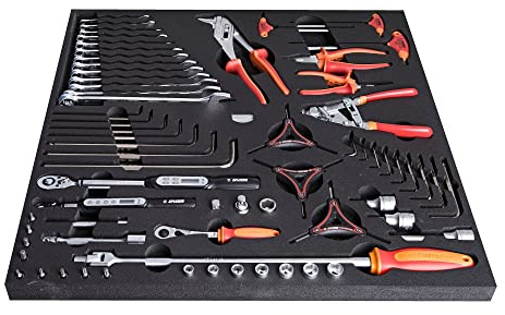 Unior Werkzeugset in Ablage 4 für 2600a und 2600c-Torque-Werkzeuge und Zangen: Rot, Einheitsgröße