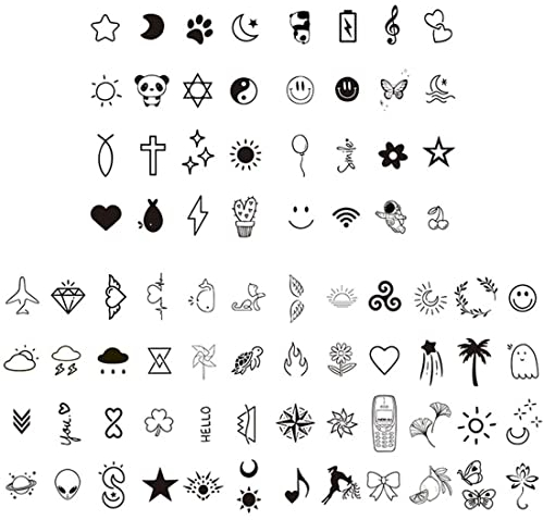 NIANOPKM Temporäre Tattoos-Sets,10 Blatt Hals, kleines Gesicht, Bohemian, Fake-Tattoo-Aufkleber, Spitzen-Tribal-Tattoos, Lotus-Mond-Blumen-Mädchen-Tattoo, farbige Haut für Frauen, Schwarz