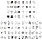 NIANOPKM Temporäre Tattoos-Sets,10 Blatt Hals, kleines Gesicht, Bohemian, Fake-Tattoo-Aufkleber, Spitzen-Tribal-Tattoos, Lotus-Mond-Blumen-Mädchen-Tattoo, farbige Haut für Frauen, Schwarz