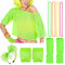iZoeL 80s Fancy Dress for Women 80s Costumes for Girls 80s Accessories Costume Outfits - 80s Top Headband Gloves Leg Warmers Necklace