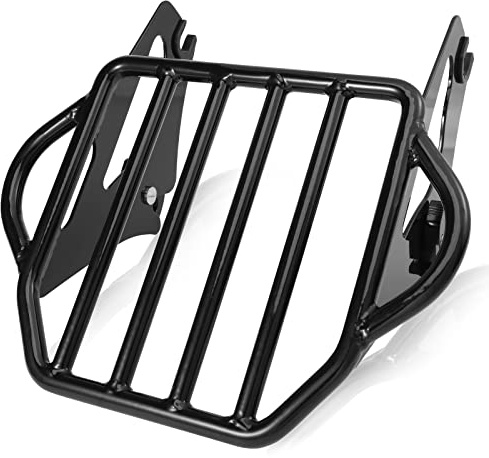 Eumti Porte-Bagages Amovible pour Moto - Noir - Compatible avec Harley Davidson Street Glide Touring Road King Street Electra Glide 2009-2023