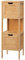 kleankin Badezimmerschrank Badschrank Aufbewahrungsschrank mit Kippschutz aus Bambus, Unterschrank mit 2 Schubladen, Lanfhausstil Beistellschrank, Naturholz, 30 x 30 x 90 cm