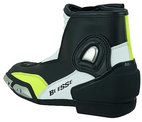BI ESSE Scarpe da Moto Stivaletti in Pelle Traforato con Slider (Numeric_43)