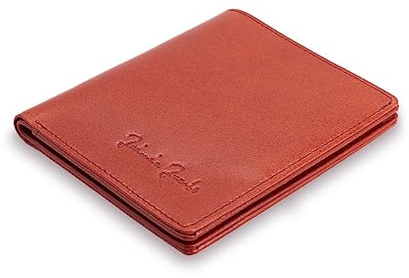 Jaimie Jacobs SLIMSTAR Geldbeutel dünne Geldbörse Leder Slim Wallet Hochformat Herren (Dunkelbraun)