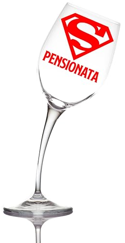 Aurìca Verre à vin plié personnalisé Super Retraite - idée cadeau ludique et originale pour femme retraitée