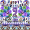 101 Pezzi Fortni Compleanno Set, Gaming Compleanno Decorazione 9 Anni, Gaming Decorazione Della Torta, Palloncini per Feste per Fortni, Adatto per Feste di Compleanno di Ragazzi e Ragazze