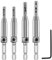 PSFXBM 4PCS Self Centering Drill Bit Set, Hinge Drill Bit, Self Centering Drill Bit Tool, Hinge Bit