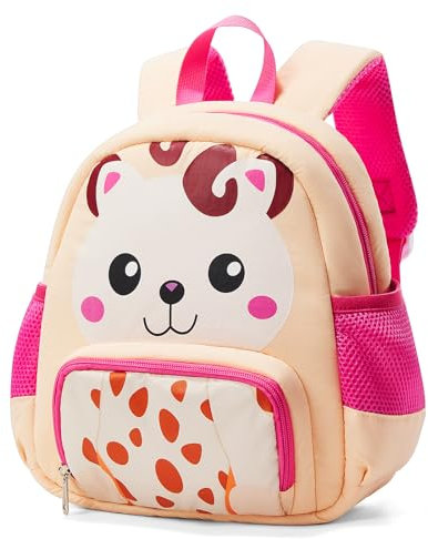 kibachev Kinderrucksack Mit Brustgurt Mädchen, Kindergarten Rucksack 8/10l, Kinder schulrucksack 2-3 Jahre, Kita Rucksack, Rucksack Kleinkind (Katzen)