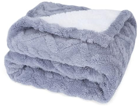 Nobleza wasserdicht hundedecke flauschig Weiche Haustier Decke für Miniaturhunde, kleine Katzen Decke M 100 x 75 cm, beidseitig verwendbar, Hundesofa Schutzdecke, Hellblau