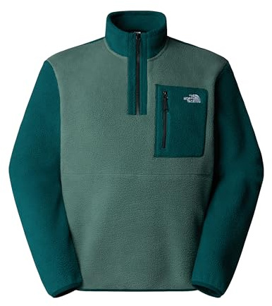 The North Face Men's Yumiori 1/4 Zip Sweatshirt, Duck Green/Deep Nori/Tn, XXL