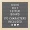 Filz-Briefbrett – 25 x 25 cm, Grau – 170 Buchstaben, Zahlen und Emojis für Feiern und Ankündigungen – anpassbares Nachrichten-Briefbrett mit Holzrahmen für Zuhause – von Yes4Quality