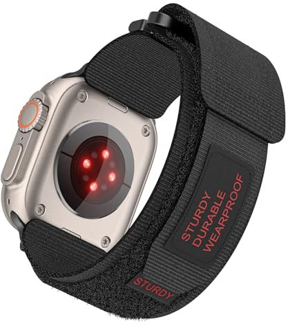 SumRioo Cinturino Compatibile con Apple Watch Ultra3 2 Ultra 49mm 46mm(Series 11 10) 45mm 44mm 42mm, Nylon Cinturino Ricambio Sportivo per iWatch Series 11 10 9 8 7 6 5 4 3 2 1 SE3 SE2, Nero