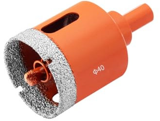 Meccion Diamond Hole Saw 40mm with Pilot Guide Bit, Professionals Brazed Diamond Drill Bit Hole Cutter for Tile, Porcelain, Glass, Ceramic, Marble
