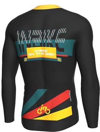 INBIKE Fahrradbekleidung Herren Winter Langarm Radsport Anzüge Bekleidung Trikot Radtrikot Lange Radlerhose Fahrradhose gepolstert für Rennrad Moutainbike Fahrrad Shirt M