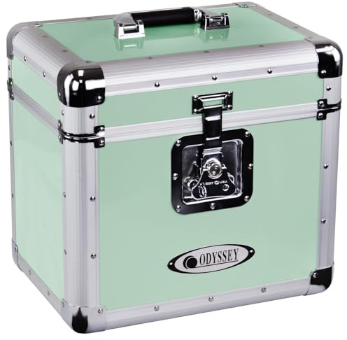 Odyssey Vintage Series Green 12 Vinyl Records or LP Case, Holds 70 PCS