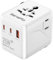 Universal Travel Adapter Worldwide, 25W All-in-One Travel Plug Adapter with 2 USB-C PD and 1 USB-A QC3.0, Dual 10A Fuses, All In One International Power Adapter for UK EU US AUS Asia 150+ Countries